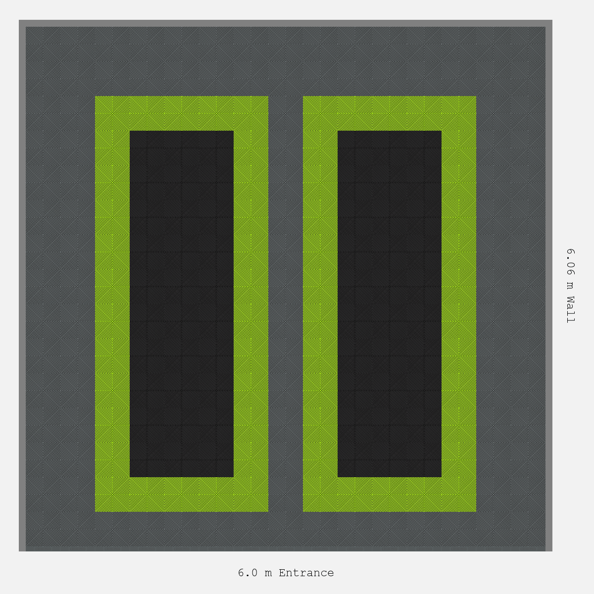 ULTRAGRID Parking Bay Plain Infill Design Base: Space Grey - Outline: Electric Green - Infill: Jet Black