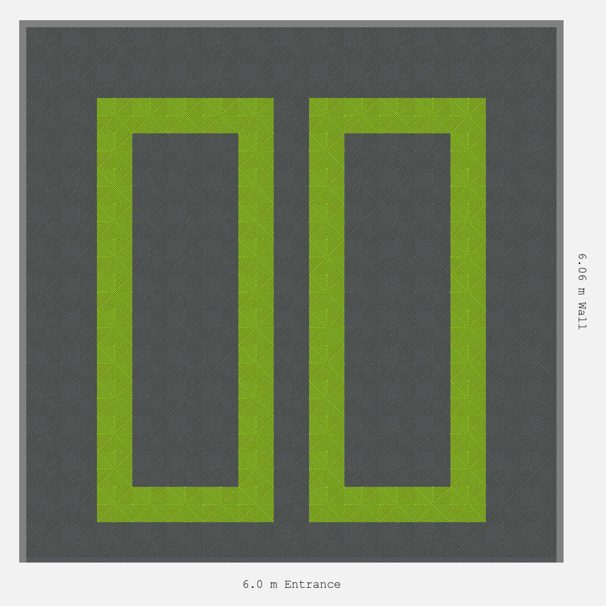 ULTRAGRID Parking Bay Plain Infill Design Base: Space Grey - Outline: Electric Green - Infill: Space Grey