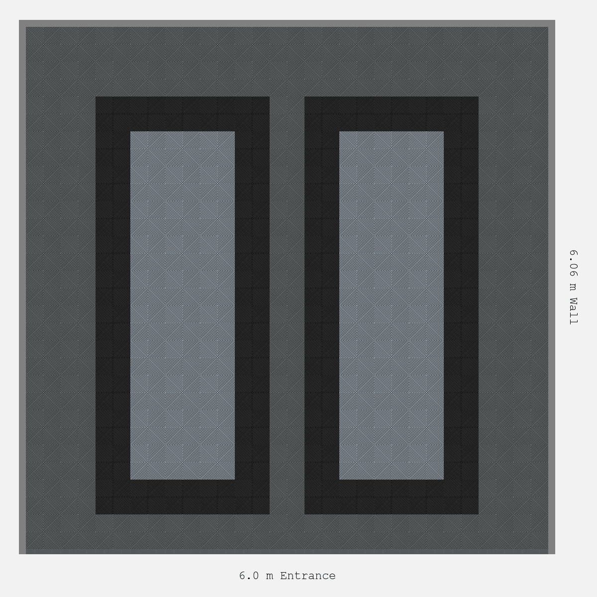 ULTRAGRID Parking Bay Plain Infill Design Base: Space Grey - Outline: Jet Black - Infill: Silver Grey