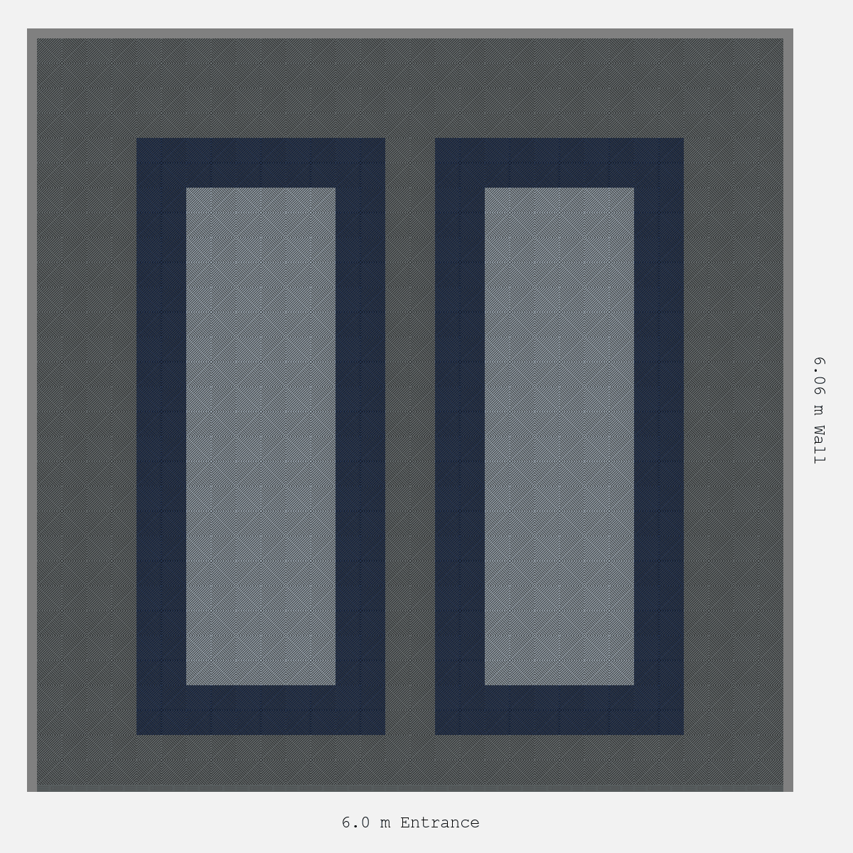 ULTRAGRID Parking Bay Plain Infill Design Base: Space Grey - Outline: Night Blue - Infill: Silver Grey