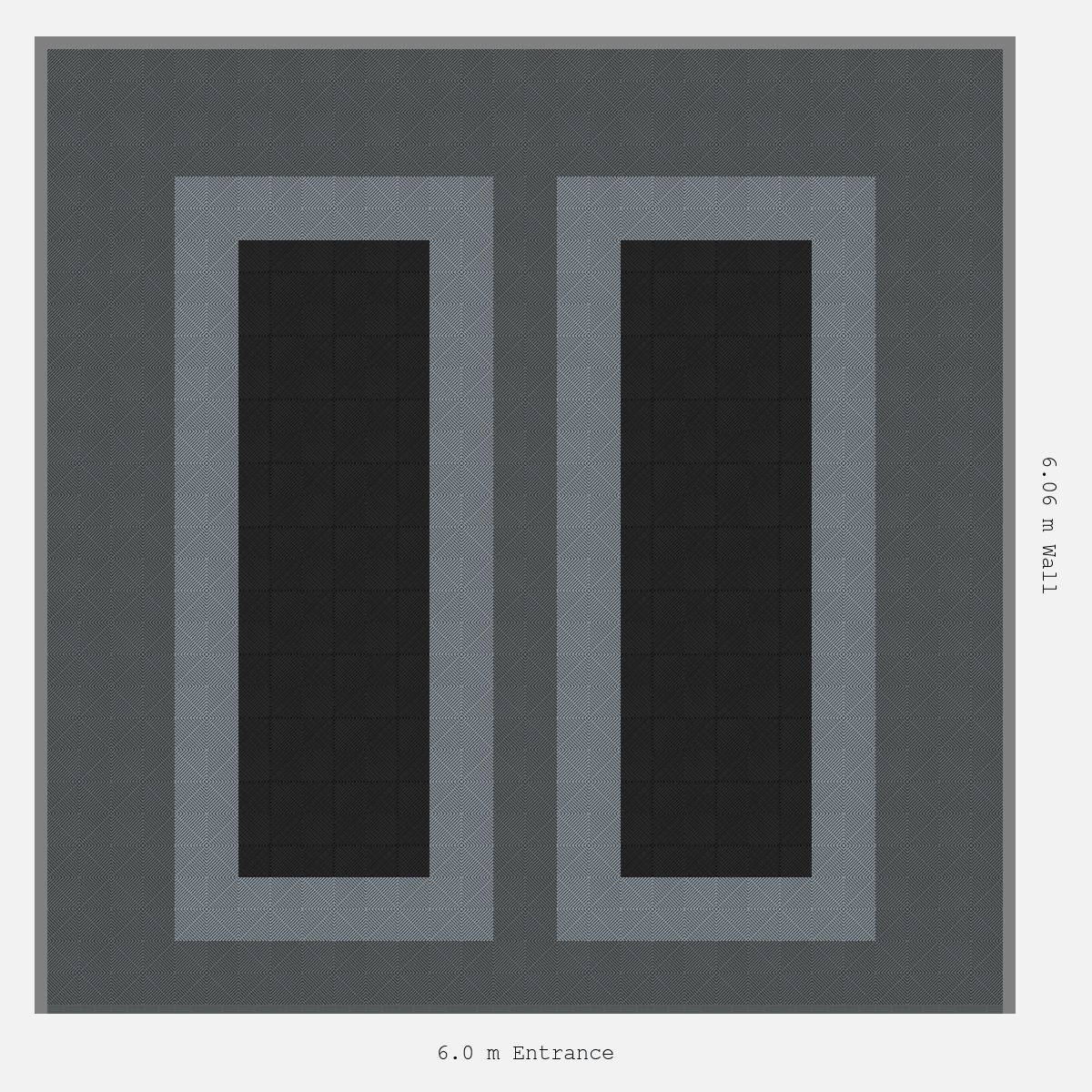 ULTRAGRID Parking Bay Plain Infill Design Base: Space Grey - Outline: Silver Grey - Infill: Jet Black