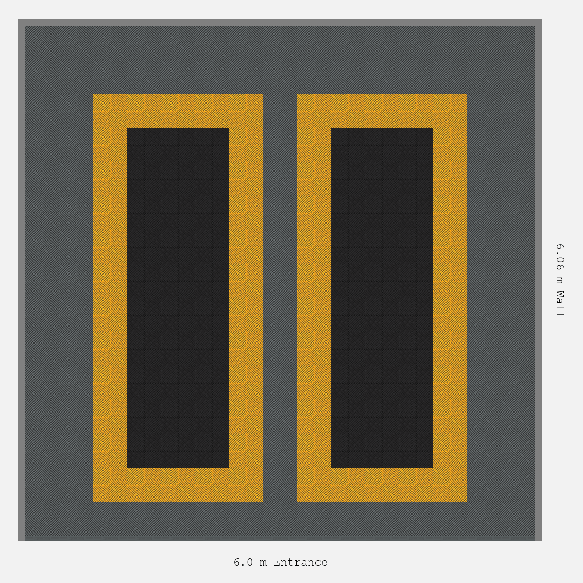 ULTRAGRID Parking Bay Plain Infill Design Base: Space Grey - Outline: Speed Yellow - Infill: Jet Black