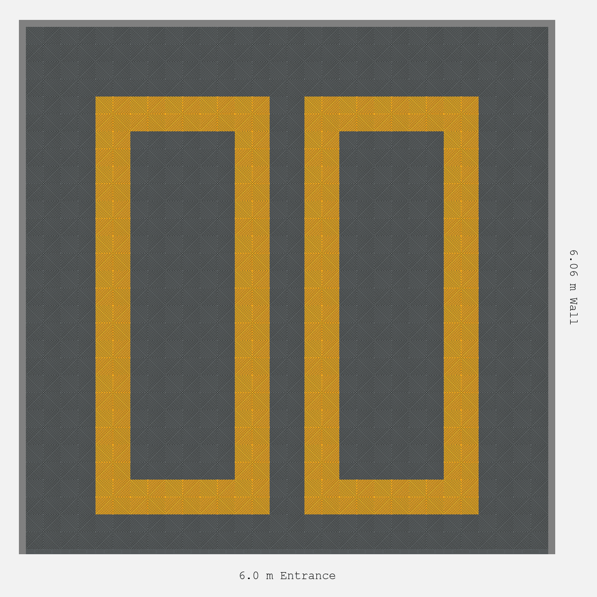 ULTRAGRID Parking Bay Plain Infill Design Base: Space Grey - Outline: Speed Yellow - Infill: Space Grey