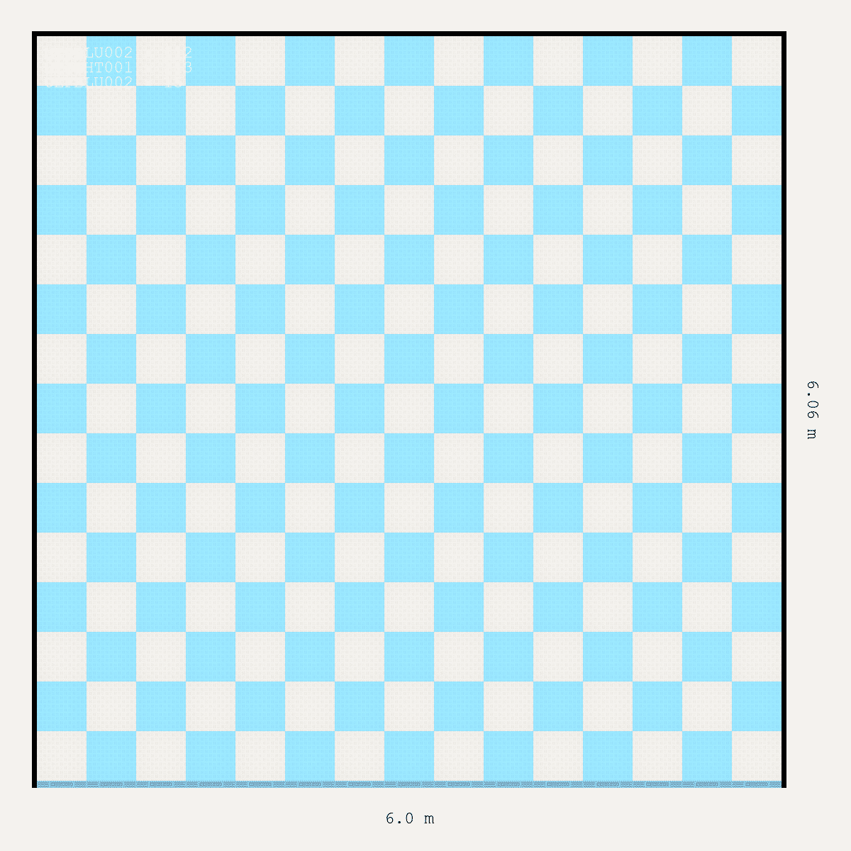ULTRATUFF Chequer Design Alpine White Accent Gulf Blue