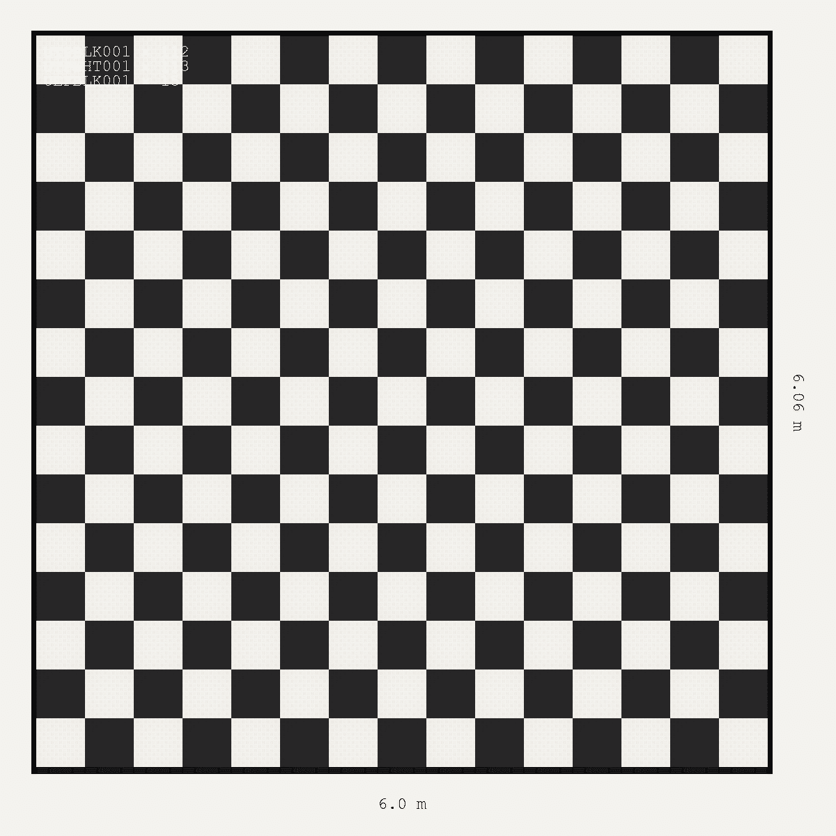 ULTRATUFF Chequer Design Jet Black Neutral Alpine White