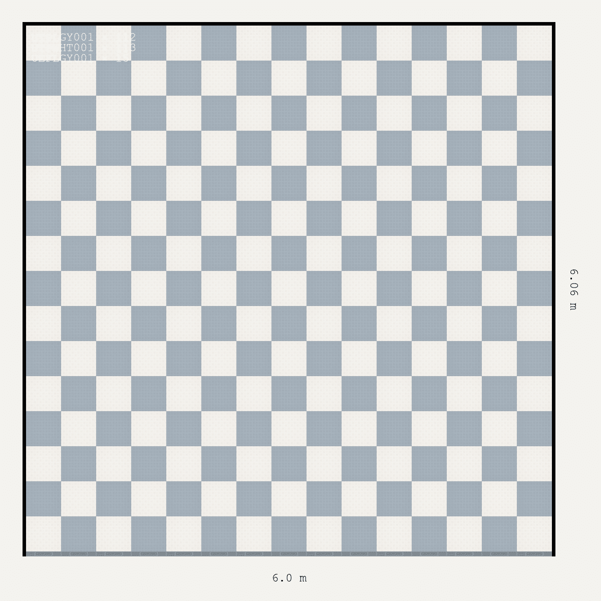 ULTRATUFF Chequer Design Silver Grey Neutral Alpine White