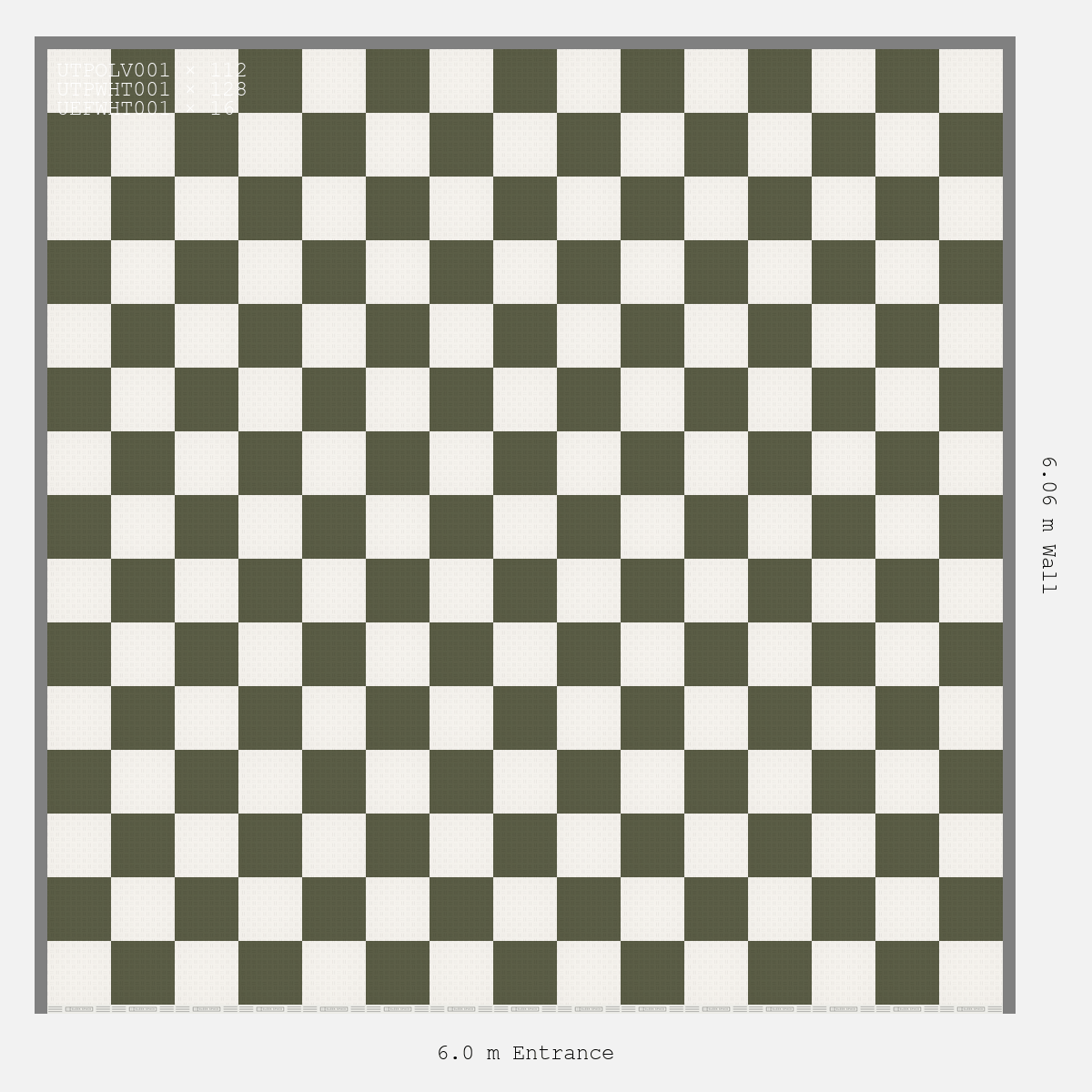ULTRATUFF Chequer Design Alpine White Accent Tactical Olive