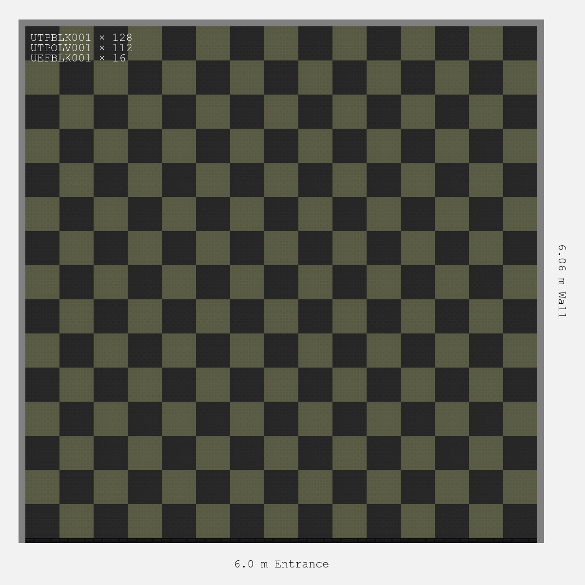 ULTRATUFF Chequer Design Jet Black Accent Tactical Olive