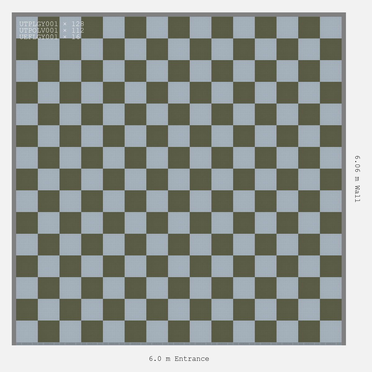ULTRATUFF Chequer Design Silver Grey Accent Tactical Olive