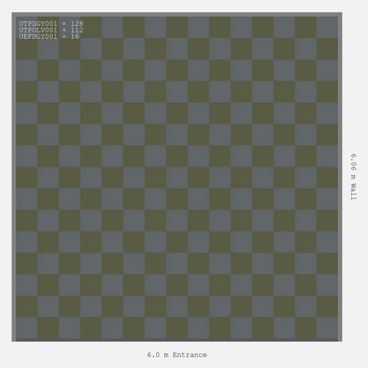 ULTRATUFF Chequer Design Space Grey Accent Tactical Olive