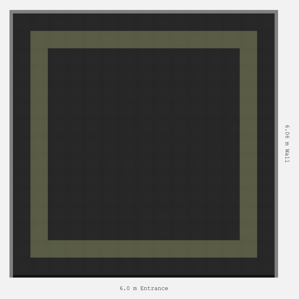 ULTRATUFF Double Border Plain Infill Design Outer/Infill: Jet Black - Inner: Tactical Olive