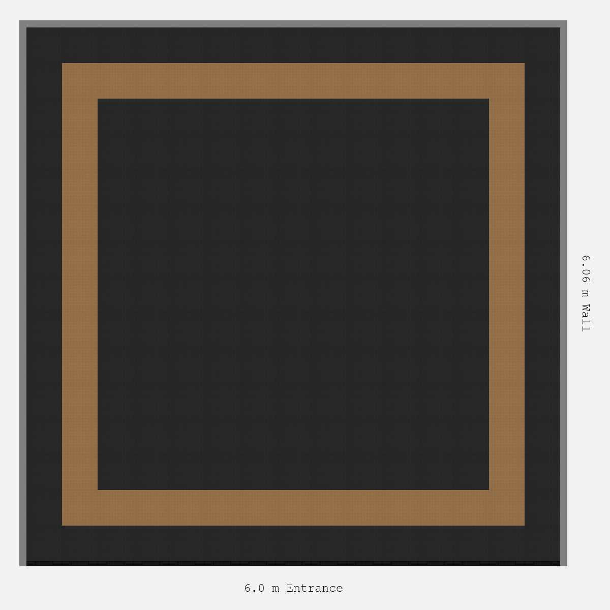ULTRATUFF Double Border Plain Infill Design Outer/Infill: Jet Black - Inner: Trophy Gold