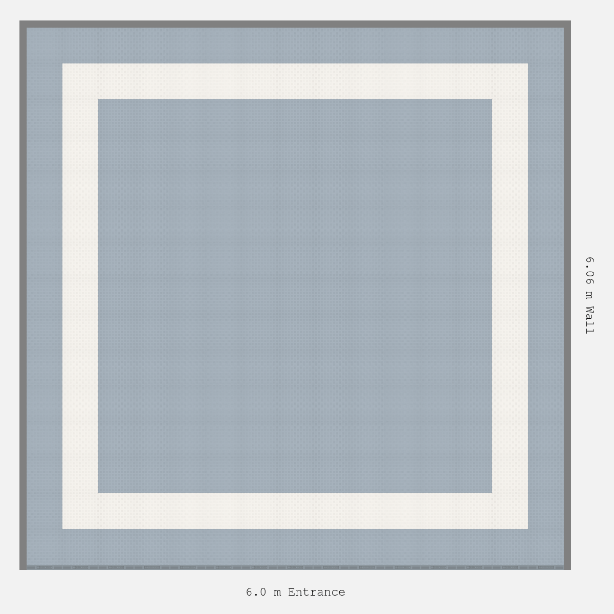 ULTRATUFF Double Border Plain Infill Design Outer/Infill: Silver Grey - Inner: Alpine White