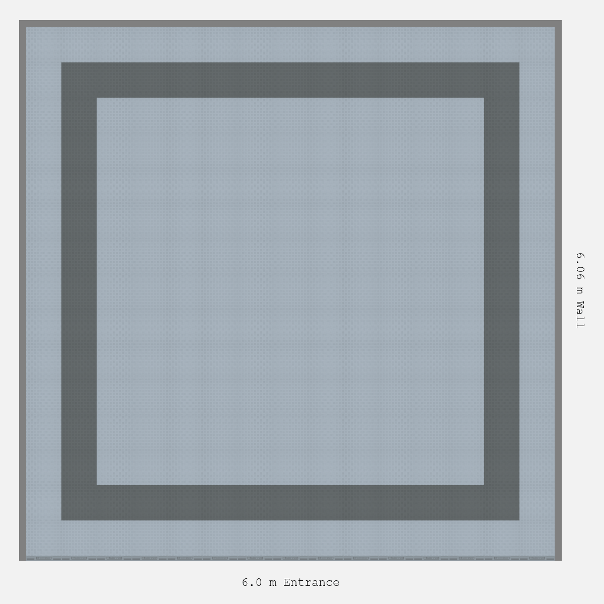 ULTRATUFF Double Border Plain Infill Design Outer/Infill: Silver Grey - Inner: Space Grey
