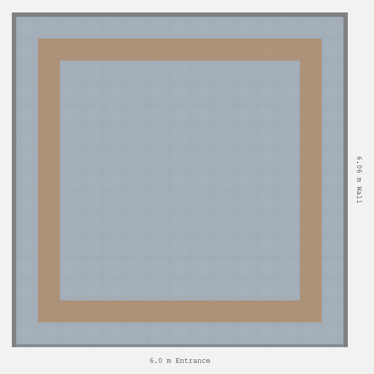 ULTRATUFF Double Border Plain Infill Design Outer/Infill: Silver Grey - Inner: Stone Beige