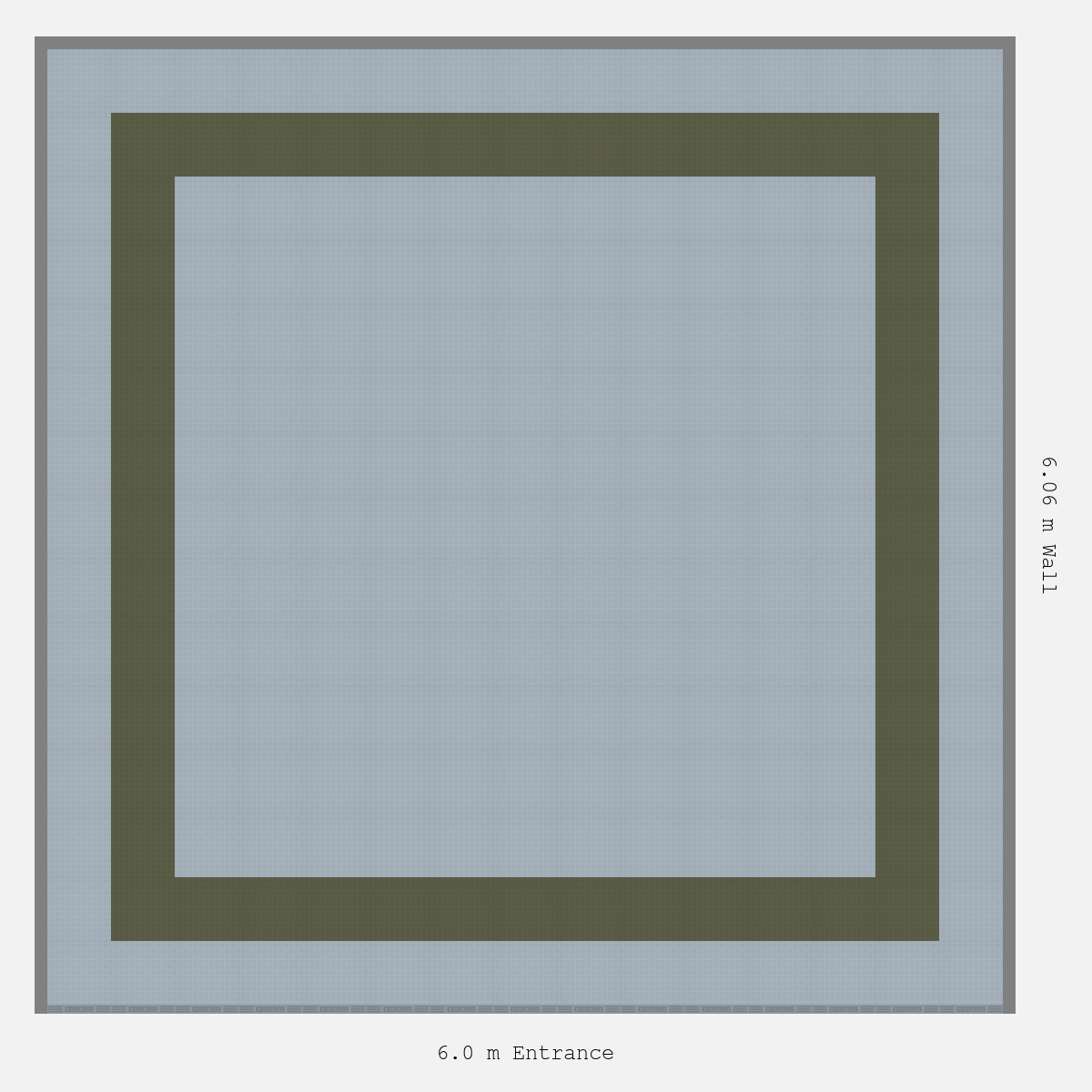ULTRATUFF Double Border Plain Infill Design Outer/Infill: Silver Grey - Inner: Tactical Olive