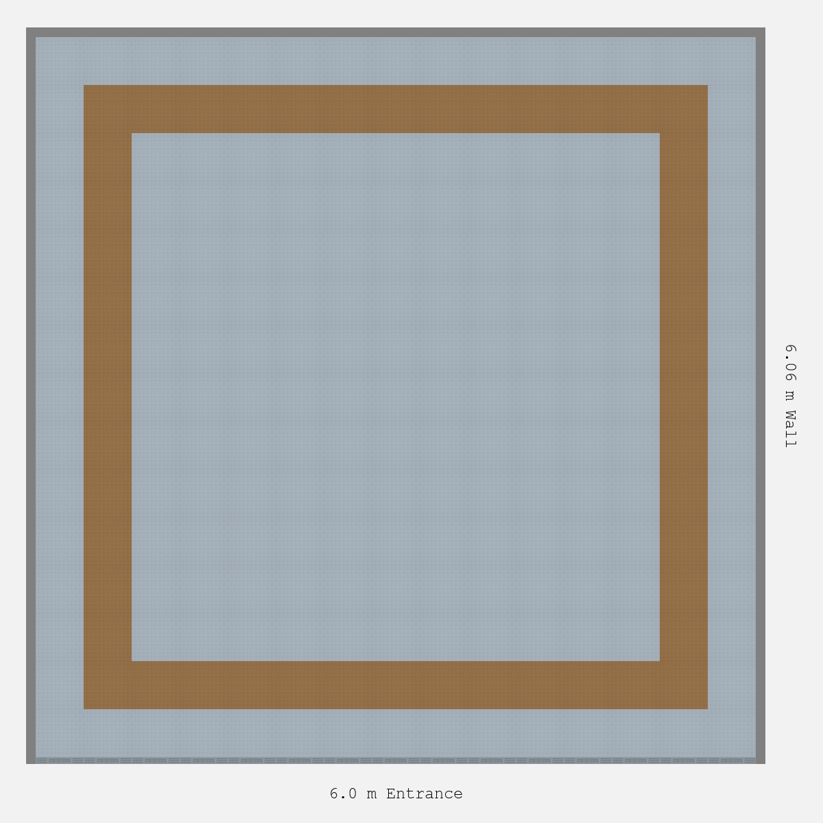 ULTRATUFF Double Border Plain Infill Design Outer/Infill: Silver Grey - Inner: Trophy Gold