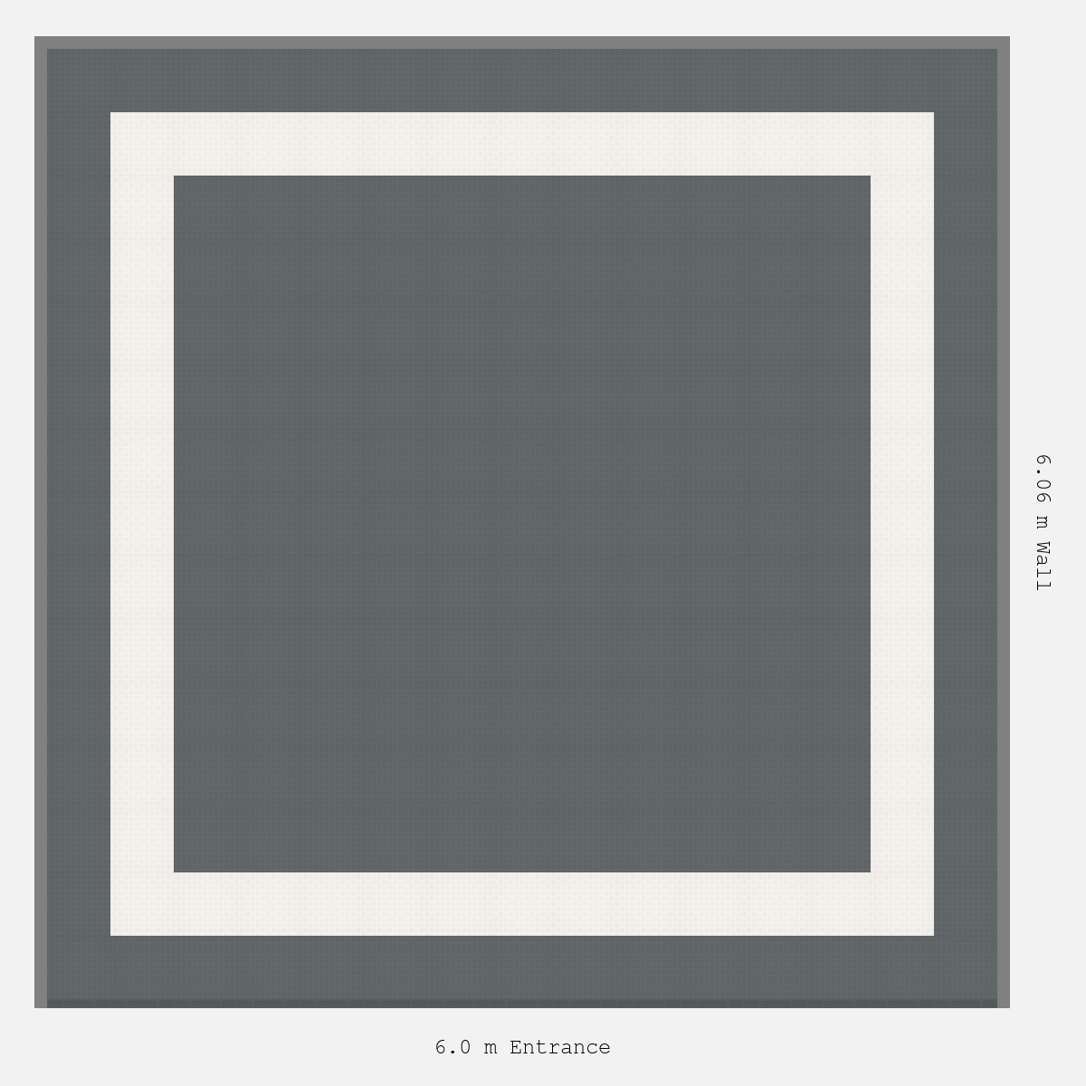 ULTRATUFF Double Border Plain Infill Design Outer/Infill: Space Grey - Inner: Alpine White