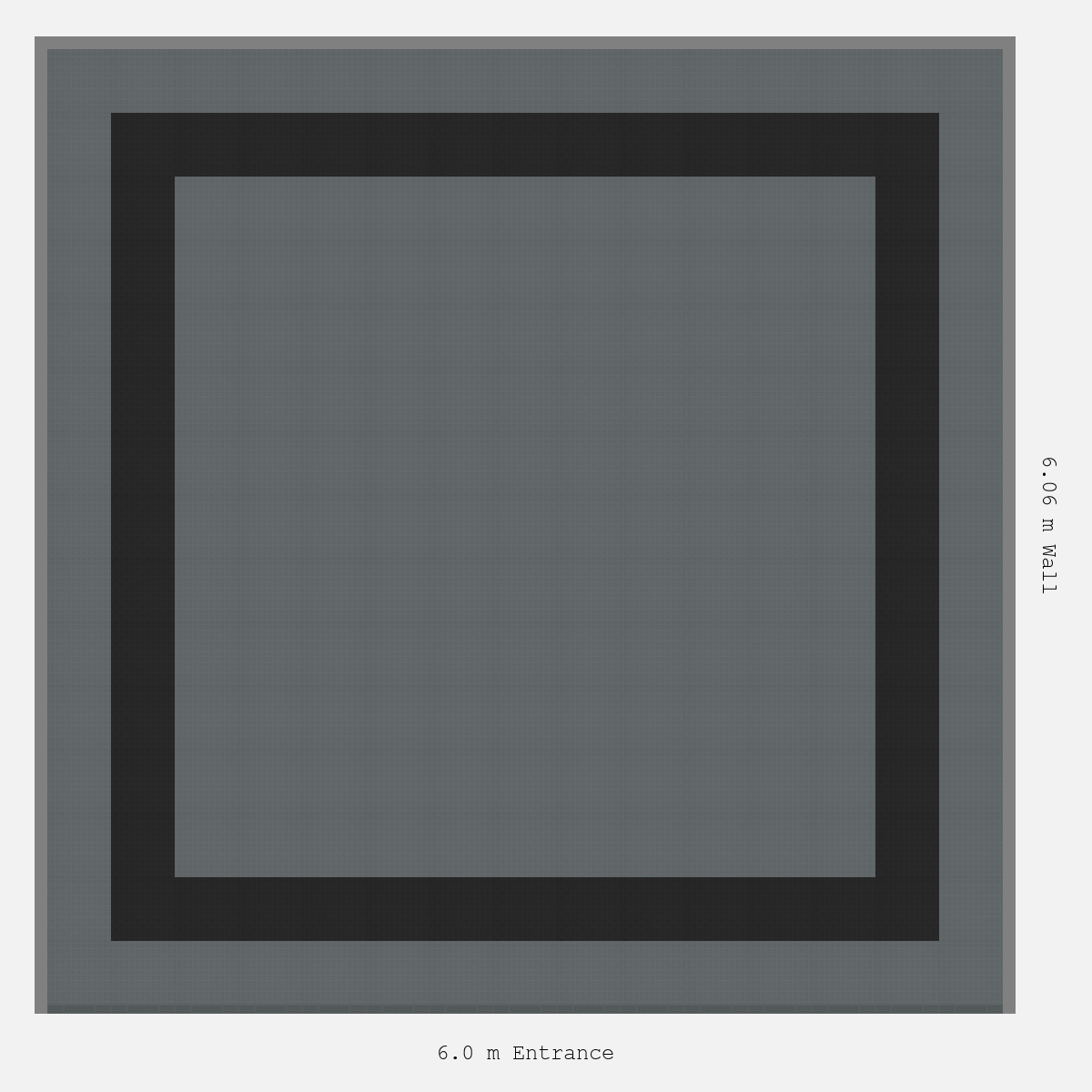 ULTRATUFF Double Border Plain Infill Design Outer/Infill: Space Grey - Inner: Jet Black
