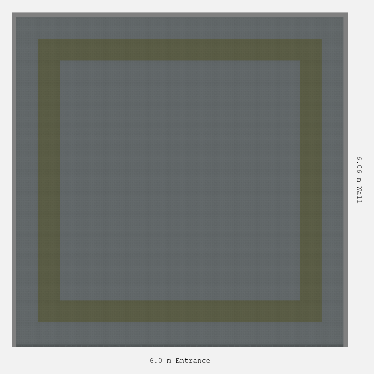 ULTRATUFF Double Border Plain Infill Design Outer/Infill: Space Grey - Inner: Tactical Olive