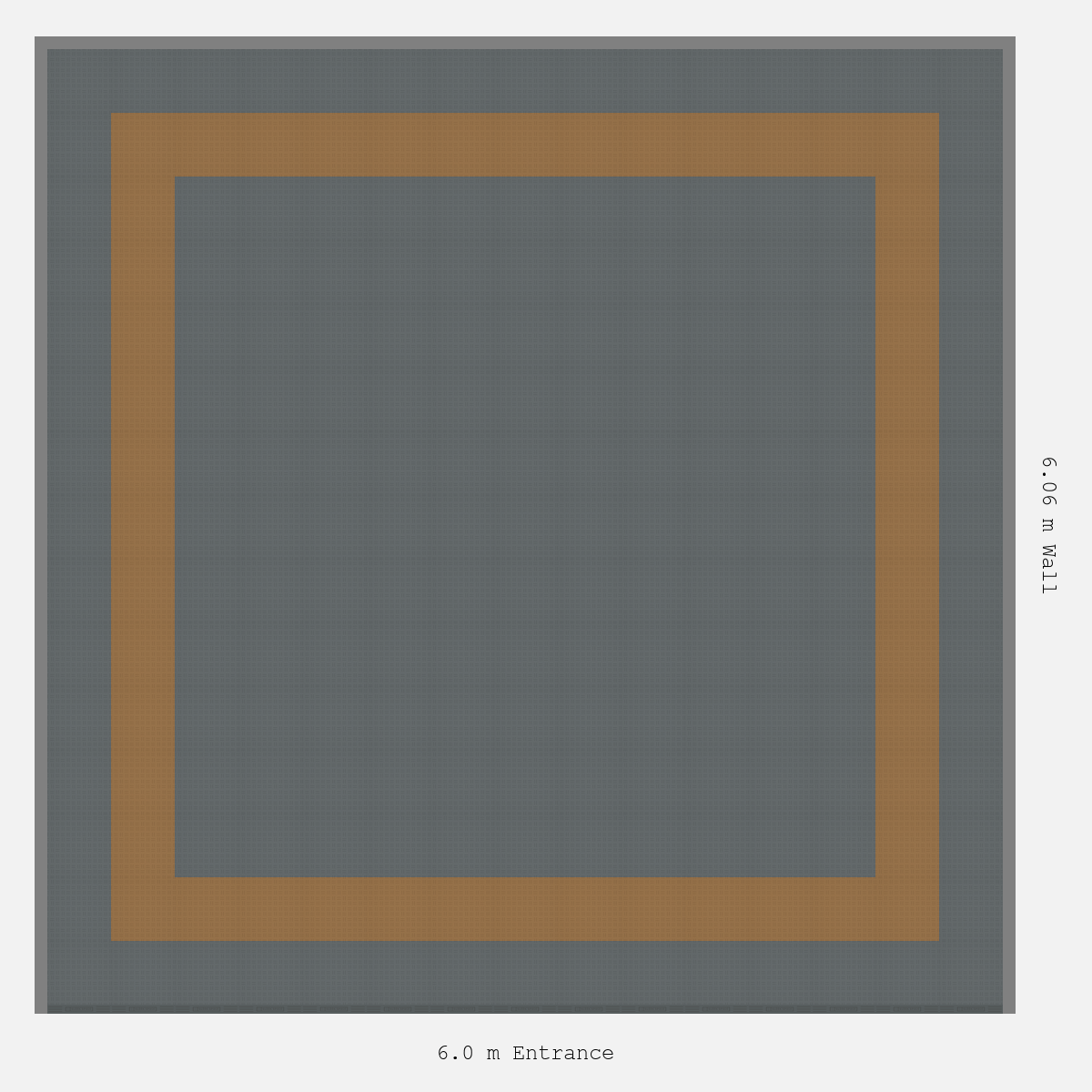 ULTRATUFF Double Border Plain Infill Design Outer/Infill: Space Grey - Inner: Trophy Gold