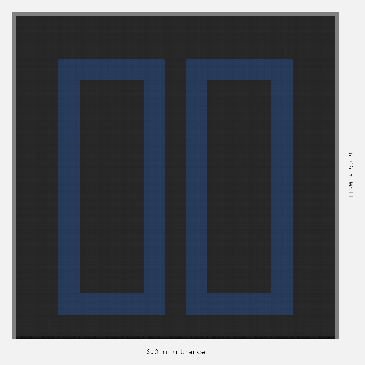 ULTRATUFF Parking Bay Plain Infill Design Base: Jet Black - Outline: Night Blue - Infill: Jet Black