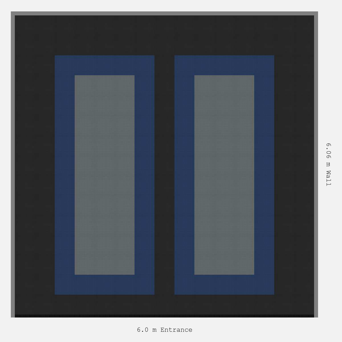 ULTRATUFF Parking Bay Plain Infill Design Base: Jet Black - Outline: Night Blue - Infill: Space Grey