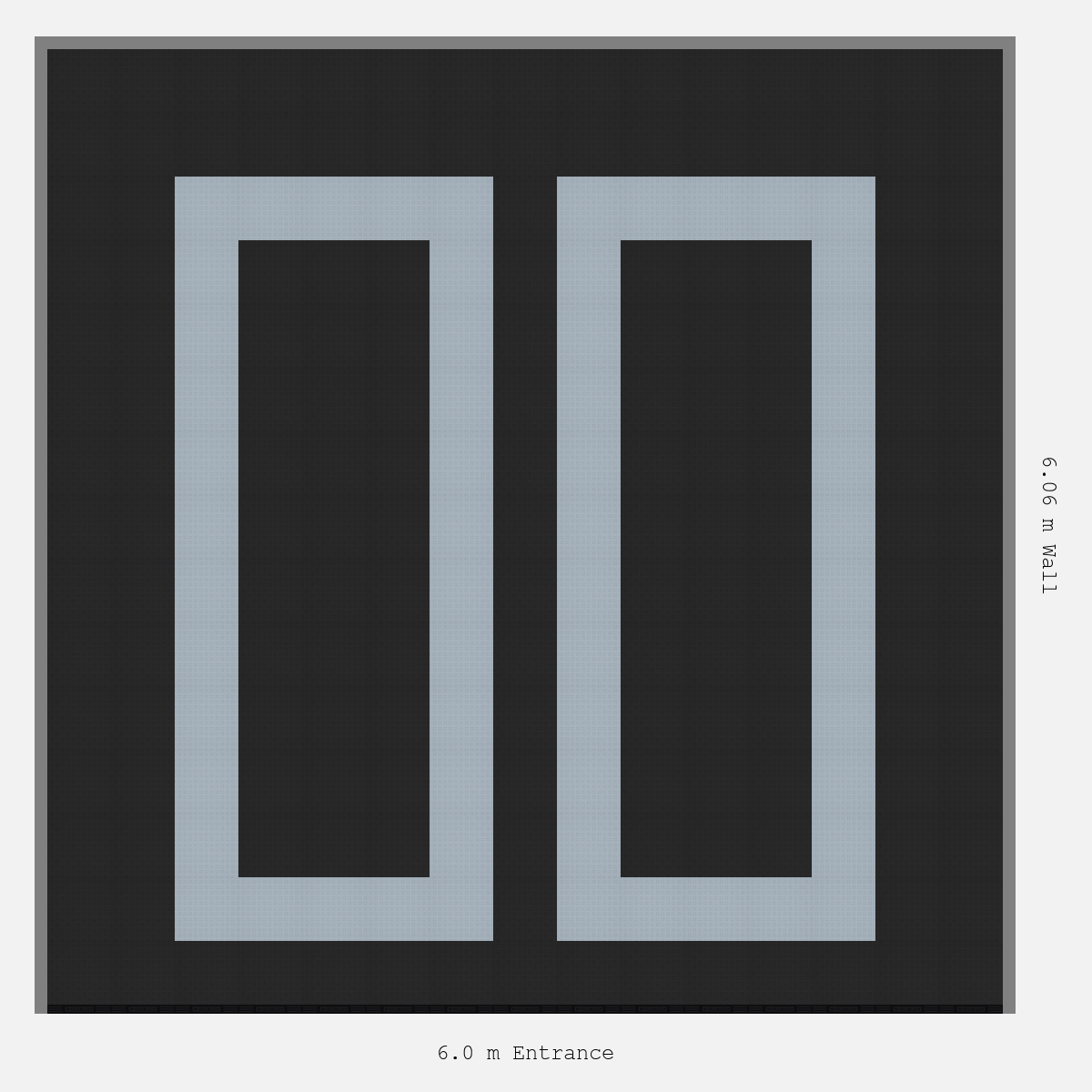ULTRATUFF Parking Bay Plain Infill Design Base: Jet Black - Outline: Silver Grey - Infill: Jet Black