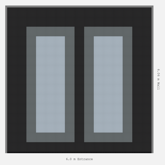 ULTRATUFF Parking Bay Plain Infill Design Base: Jet Black - Outline: Space Grey - Infill: Silver Grey