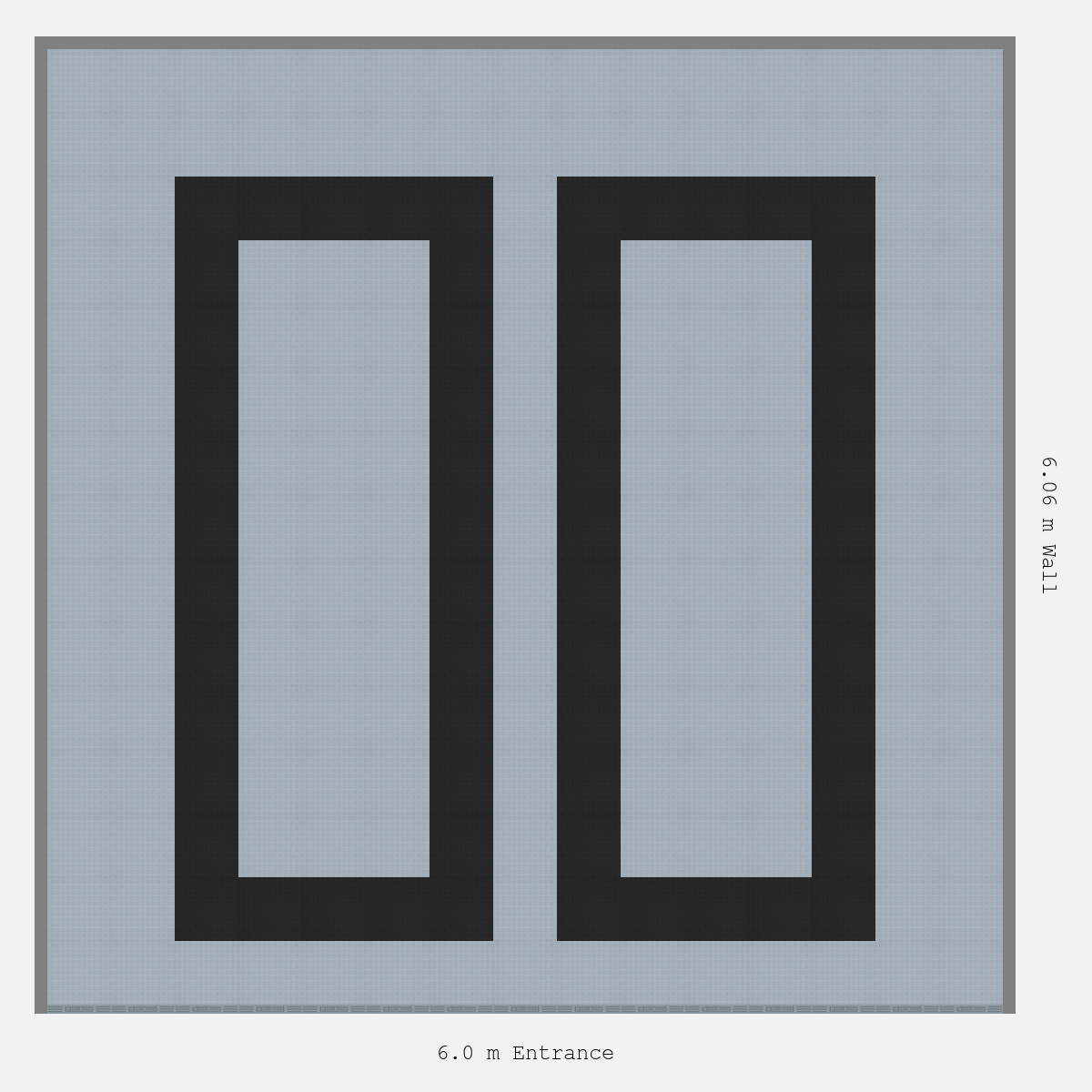 ULTRATUFF Parking Bay Plain Infill Design Base: Silver Grey - Outline: Jet Black - Infill: Silver Grey