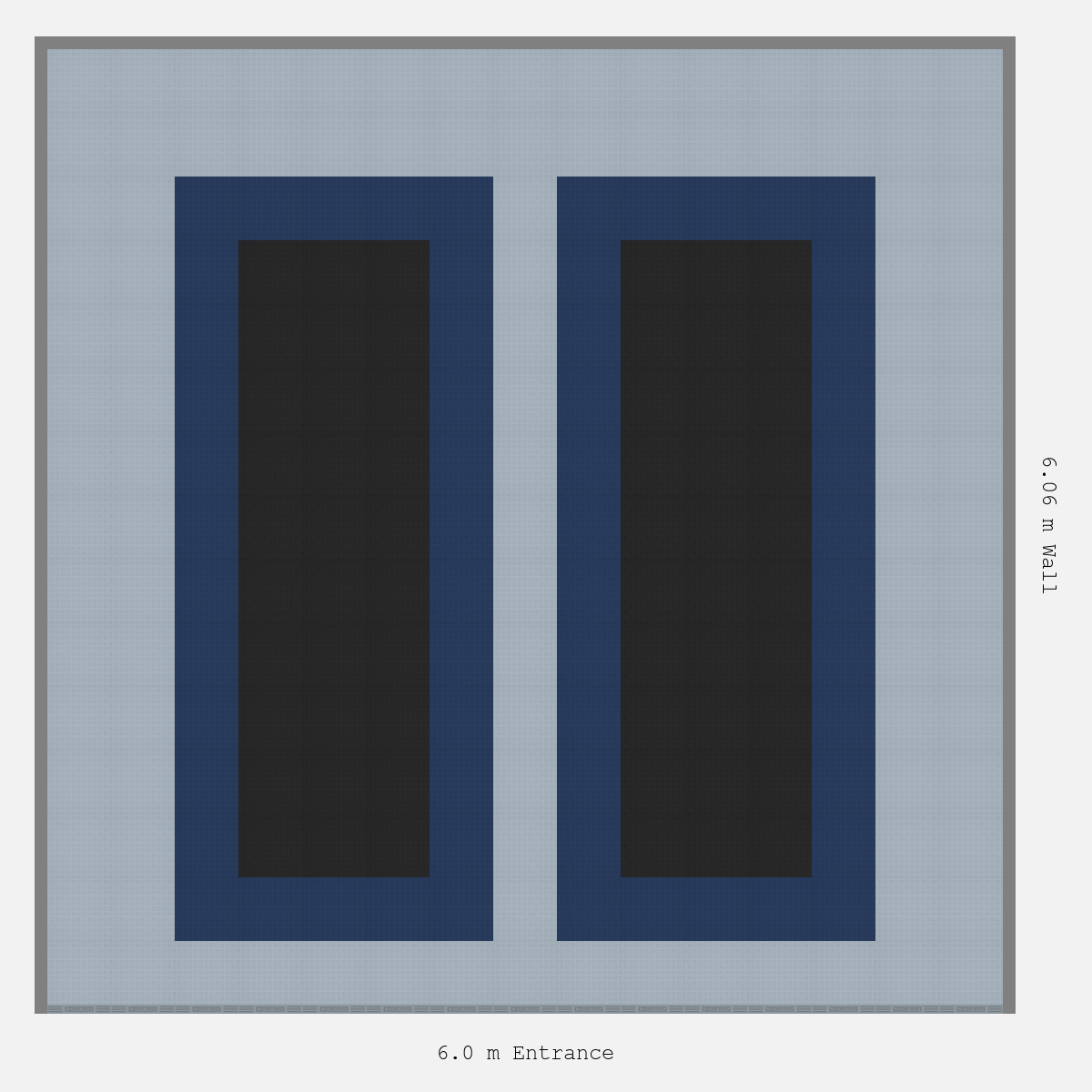 ULTRATUFF Parking Bay Plain Infill Design Base: Silver Grey - Outline: Night Blue - Infill: Jet Black