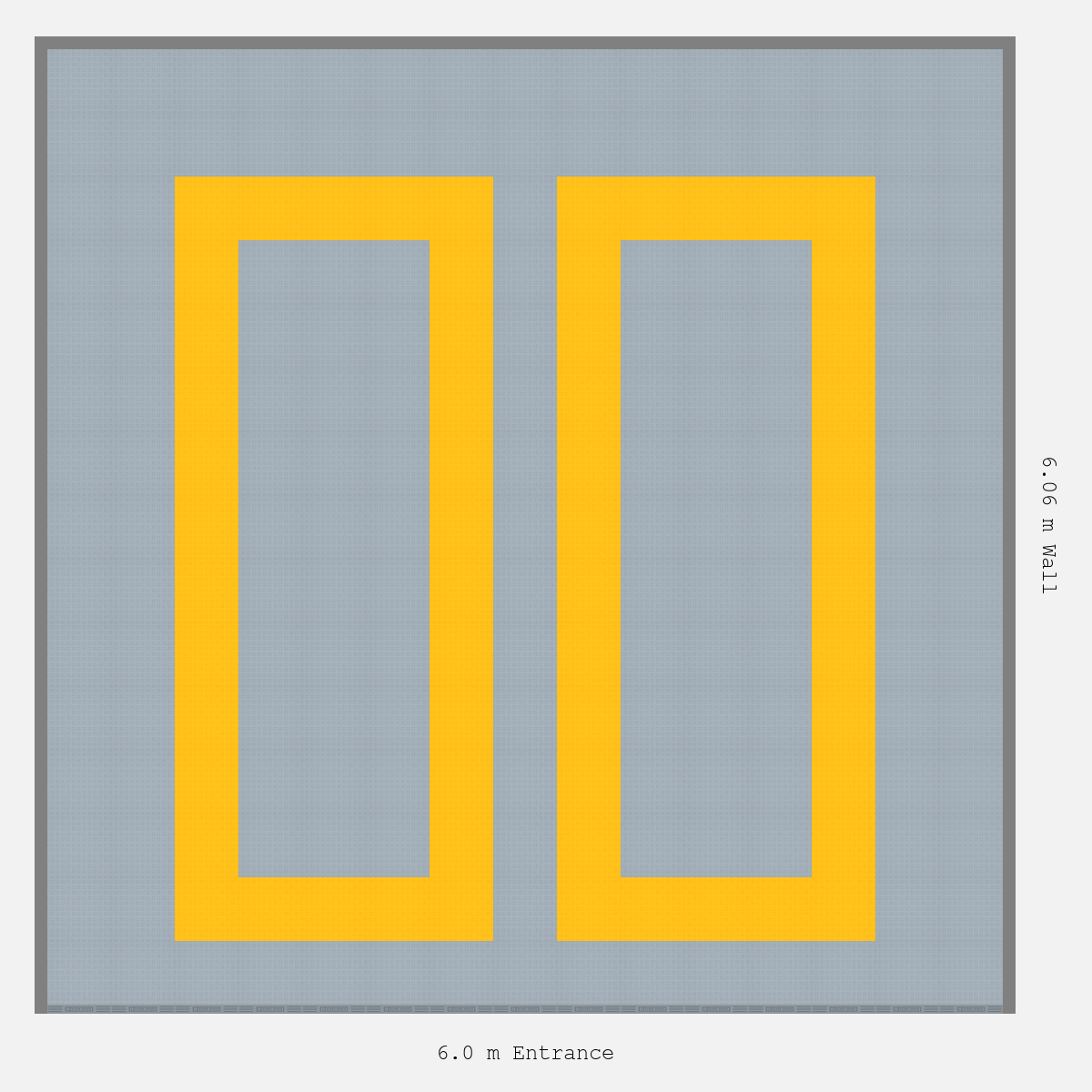 ULTRATUFF Parking Bay Plain Infill Design Base: Silver Grey - Outline: Speed Yellow - Infill: Silver Grey