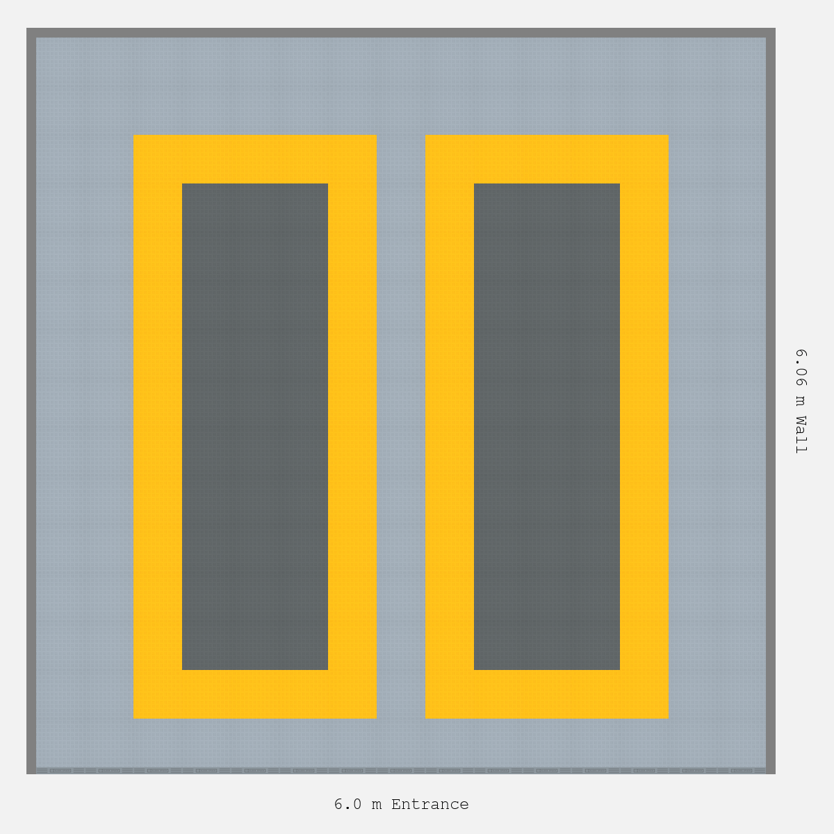 ULTRATUFF Parking Bay Plain Infill Design Base: Silver Grey - Outline: Speed Yellow - Infill: Space Grey