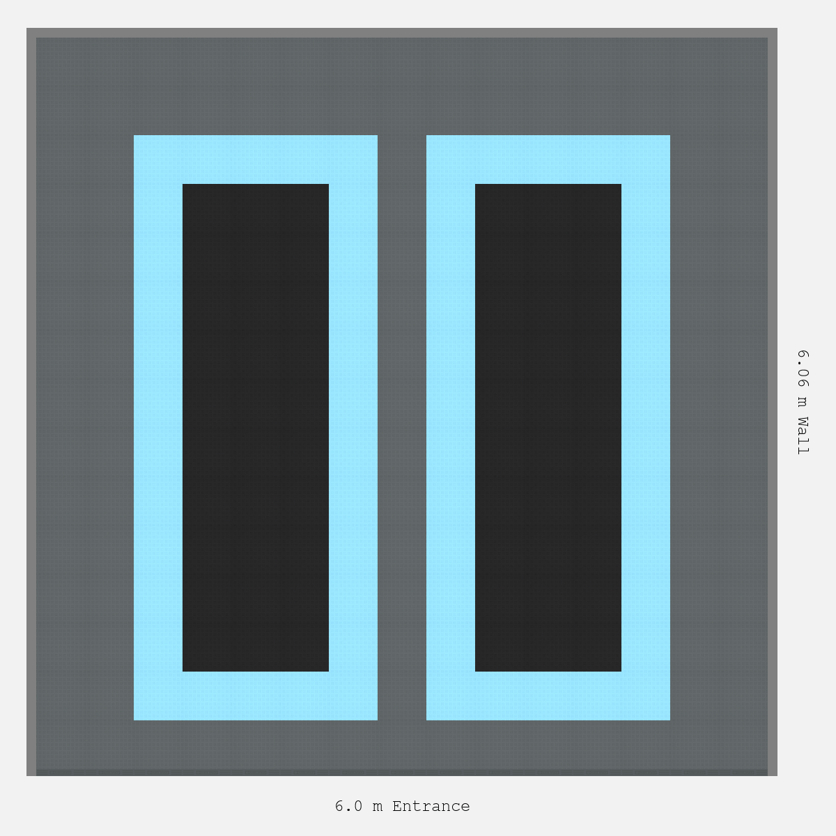 ULTRATUFF Parking Bay Plain Infill Design Base: Space Grey - Outline: Gulf Blue - Infill: Jet Black
