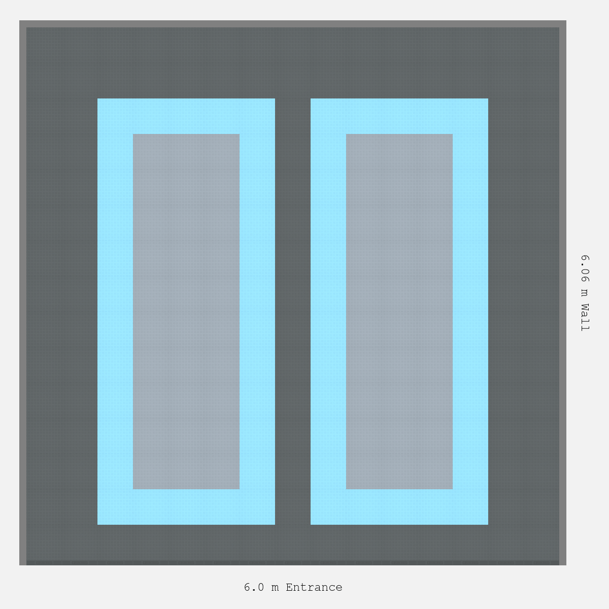 ULTRATUFF Parking Bay Plain Infill Design Base: Space Grey - Outline: Gulf Blue - Infill: Silver Grey