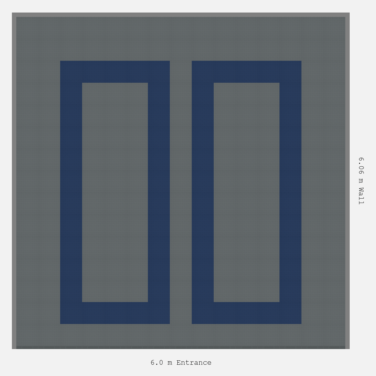 ULTRATUFF Parking Bay Plain Infill Design Base: Space Grey - Outline: Night Blue - Infill: Space Grey