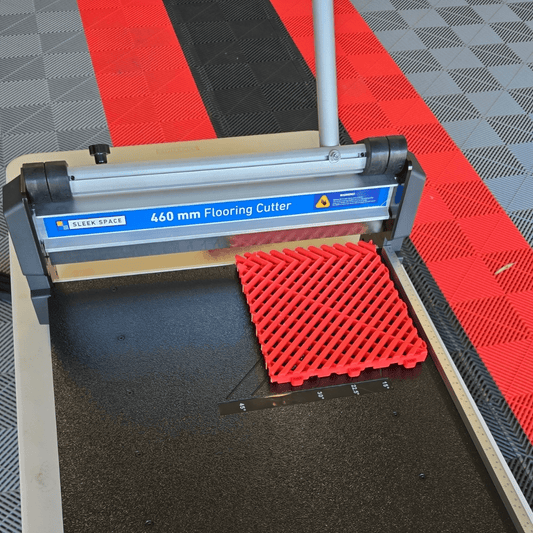 Sleek Space interlocking garage floor tile close-up