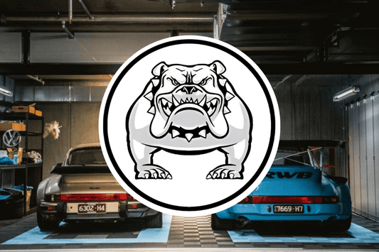 Outlaw Garage workshop with Sleek Space interlocking floor tiles