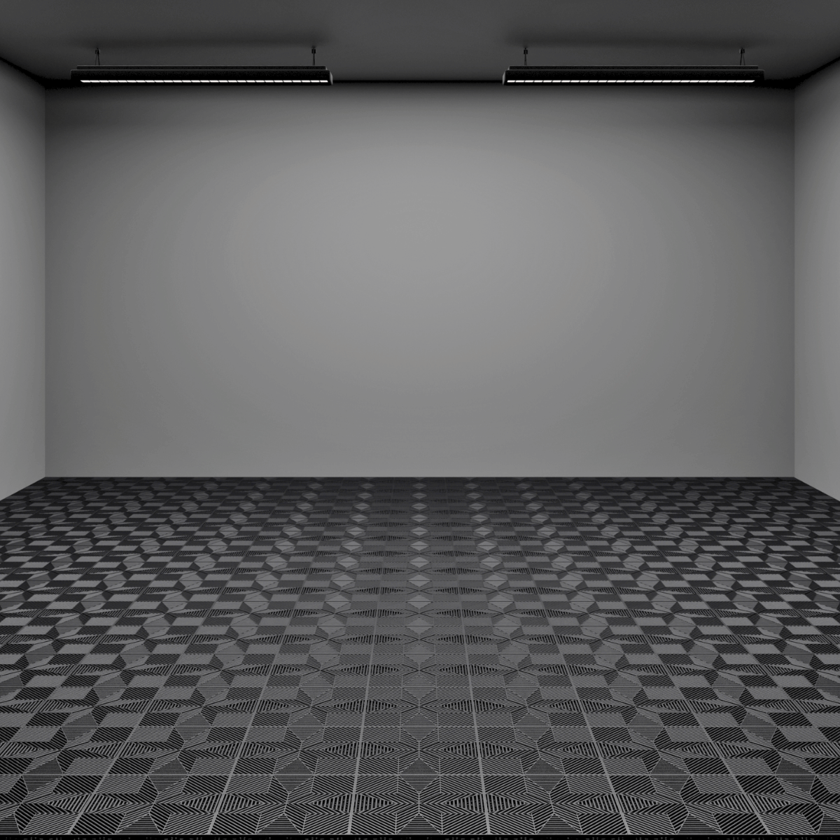 ULTRAFLUX Garage Floor Tile, Jet Black (16-Pack)