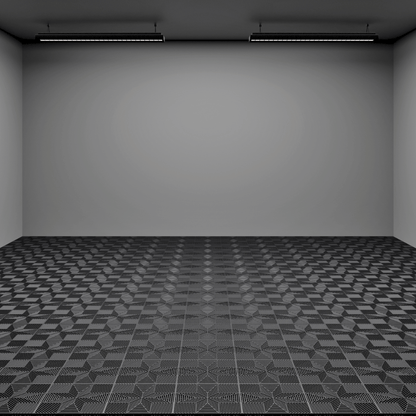 ULTRAFLUX Garage Floor Tile, Jet Black (16-Pack)