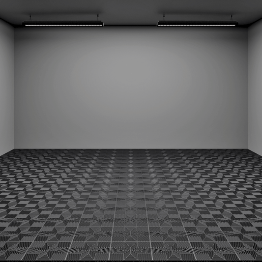 ULTRAFLUX Garage Floor Tile, Jet Black (16-Pack)