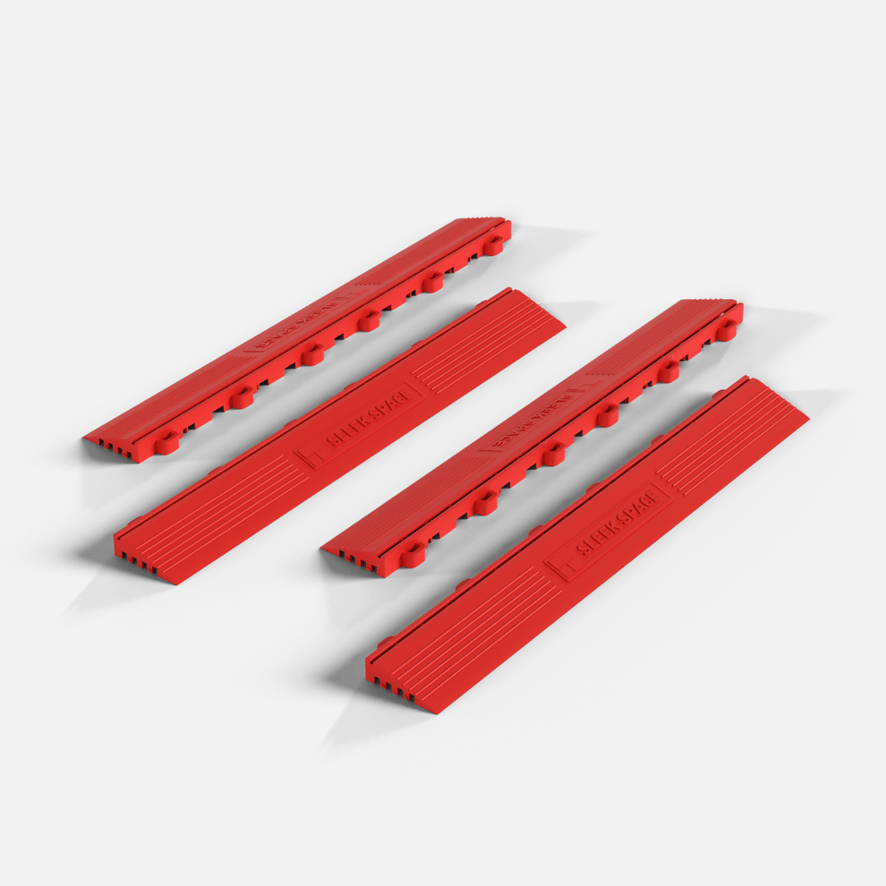 ULTRAEDGE™ Ramps, Rosso Red (4-Pack) | Sleek Space