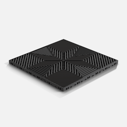 ULTRAFLUX Garage Floor Tile, Jet Black (16-Pack)