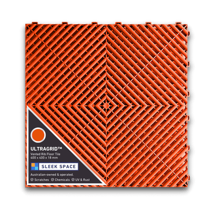 ULTRAGRID Garage Floor Tile 400x400x18mm, Lava Orange