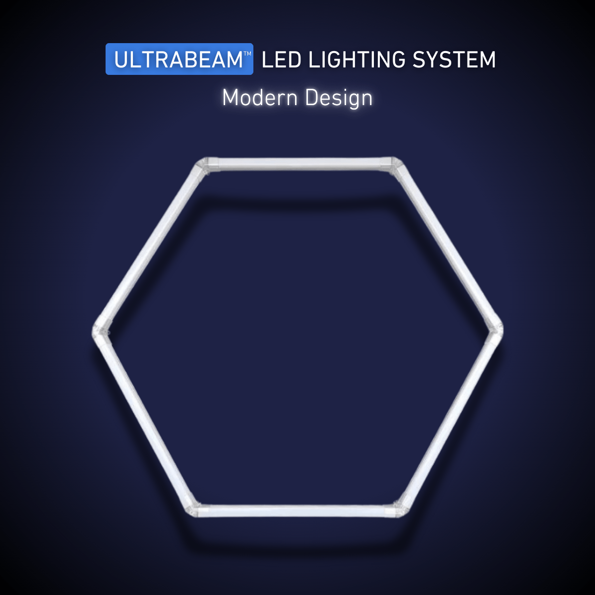 ULTRABEAM 5-Grid Large Hexagon LED Light (3.0x2.1m, 192W)