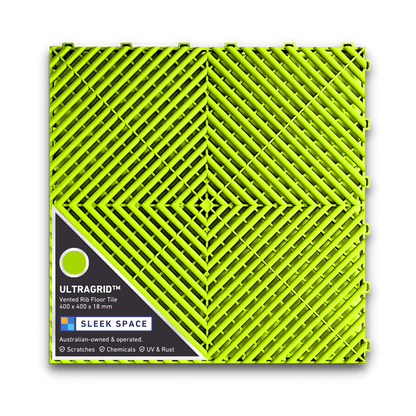 ULTRAGRID Garage Floor Tile 400x400x18mm, Electric Green