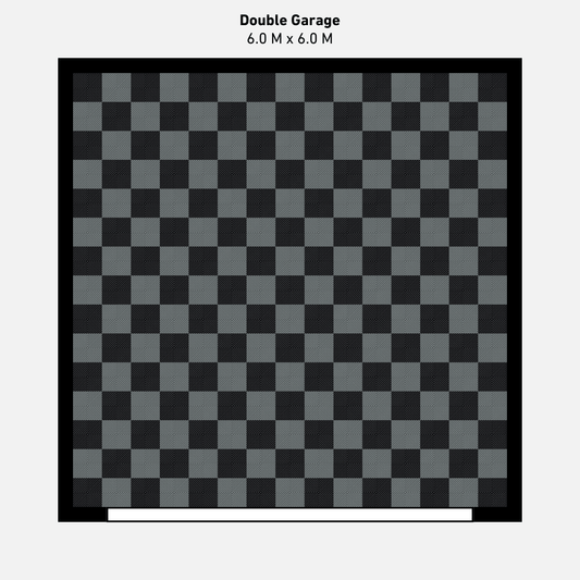 Double Garage Floor Kit, Chequer