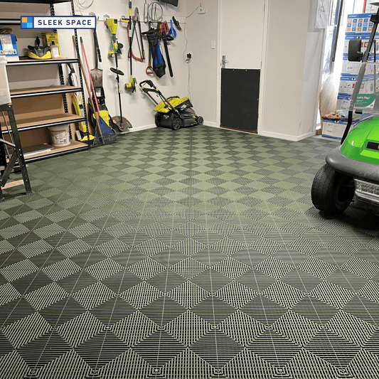 ULTRAGRID Garage Floor Tile, Tactical Olive (16-Pack)