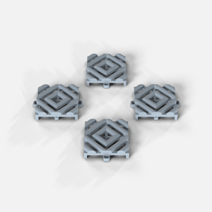 Sleek Space natural material interlocking tile pattern