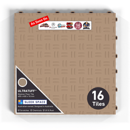 ULTRATUFF Garage Floor Tile, Stone Beige (16-Pack)